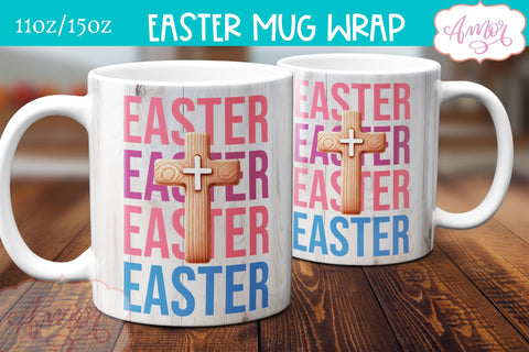 Christian Easter Mug Wrap PNG, Christian mug PNG sublimation Sublimation Amorclipart 