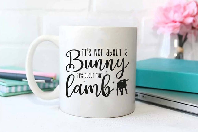 Christian Easter Quote SVG PNG, Easter Illustration Design, Easter Bunny lamb Illustration SVG FiveStarCrafting 