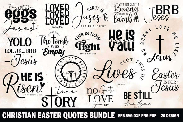 Christian Easter SVG Bundle, Religious Cricut Cut Files SVG FiveStarCrafting 