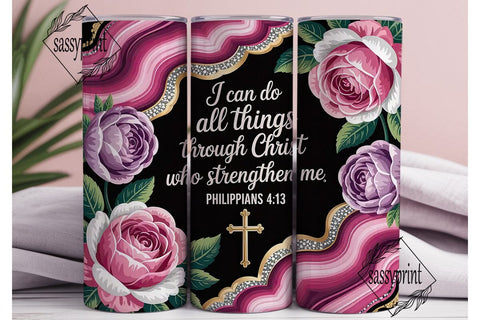 Christian Faith Agate 20oz Tumbler Wrap Sublimation sassyprint 