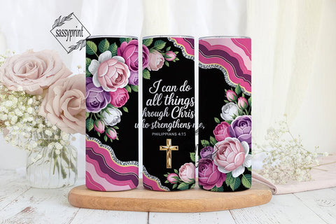 Christian Faith Agate 20oz Tumbler Wrap Sublimation sassyprint 