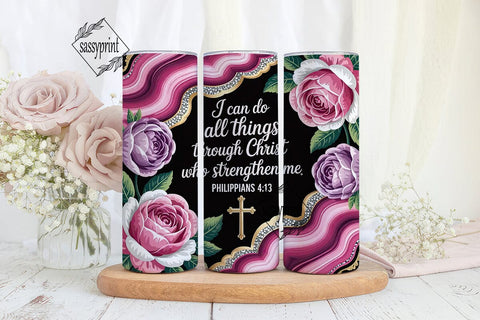 Christian Faith Agate 20oz Tumbler Wrap Sublimation sassyprint 