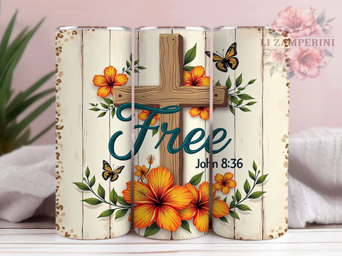 Christian Faith Bible Verse 20oz Tumbler, John 836, Faith Drinkware, Inspirational Gift, Bible Verse Tumbler, 20oz Sublimation, Religious Gift Sublimation Li Zamperini 