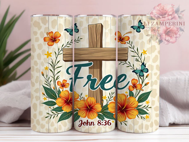 Christian Faith Bible Verse 20oz Tumbler, John 836, Faith Drinkware, Inspirational Gift, Bible Verse Tumbler, 20oz Sublimation, Religious Gift Sublimation Li Zamperini 