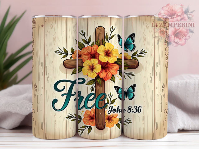 Christian Faith Bible Verse 20oz Tumbler, John 836, Faith Drinkware, Inspirational Gift, Bible Verse Tumbler, 20oz Sublimation, Religious Gift Sublimation Li Zamperini 