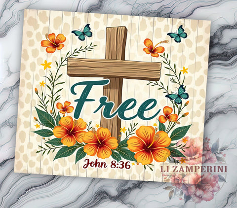 Christian Faith Bible Verse 20oz Tumbler, John 836, Faith Drinkware, Inspirational Gift, Bible Verse Tumbler, 20oz Sublimation, Religious Gift Sublimation Li Zamperini 