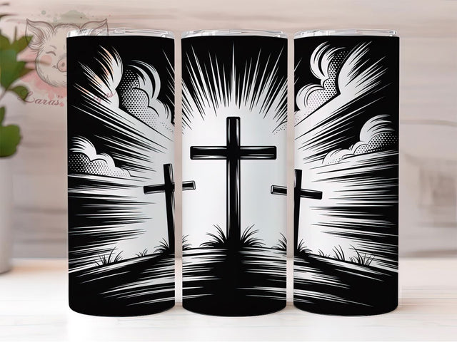 Christian Faith Cross Tumbler, Religious Tumbler Design, Stylish 20oz Wrap, Sublimation Design, Trendy Gift Idea, Faith Cross Wrap, Inspirational Tumbler Sublimation Lara' s Designs 