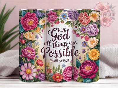 Christian Faith Matthew 1926 20oz Tumbler, Bible Verse, Matthew 1926, Faith Design, Inspirational Quote, Skinny Tumbler, Sublimation PNG Sublimation Li Zamperini 