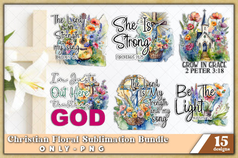 Christian Floral Sublimation Bundle, sublimation PNG, Religious sublimation file, Jesus shirt png design, Christian Sublimation design Sublimation Jagonath Roy 