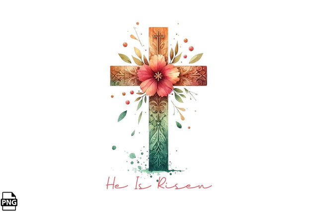 Christian He Is Risen PNG Clipart Printable File Sublimation Creativedesigntee 