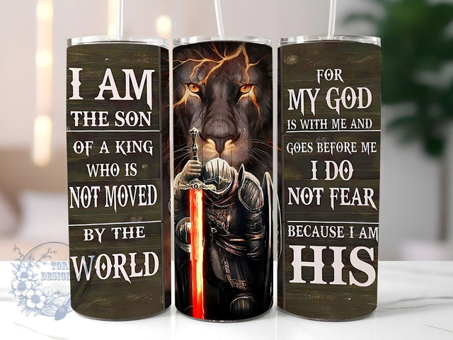 Christian Jesus 20oz Skinny Tumbler, I Am The Son of a King Tumbler Png, Straight & Tapered Tumbler Wrap, Instant Digital Download Sublimation ToriDesigns 
