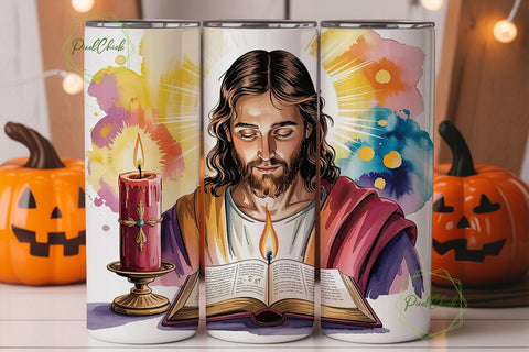 Christian Knight Dove Lamb 20oz Tumbler Sublimation PixelChick 