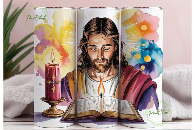 Christian Knight Dove Lamb 20oz Tumbler Sublimation PixelChick 