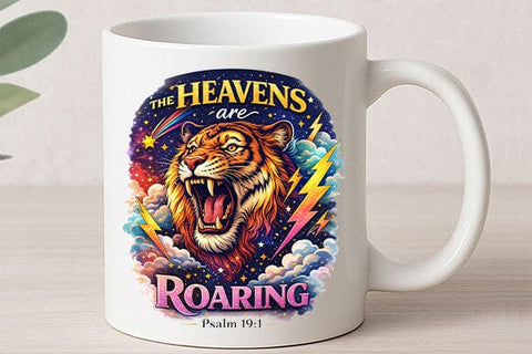 Christian Lion PNG The Heavens Are Roaring Psalm 19 Sublimation PNG SVG BillahCrafts 