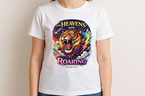 Christian Lion PNG The Heavens Are Roaring Psalm 19 Sublimation PNG SVG BillahCrafts 