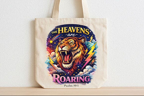 Christian Lion PNG The Heavens Are Roaring Psalm 19 Sublimation PNG SVG BillahCrafts 