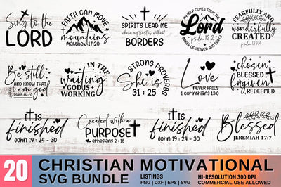 Christian Motivational Svg Bundle SVG Designangry 