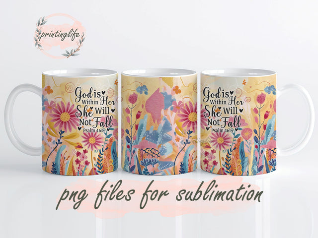 Christian Mug Wrap, Christian Mug Wrap Design, Instant Digital Design Download Mug Wrap Design, Mug Design PNG Sublimation PrintingLife 