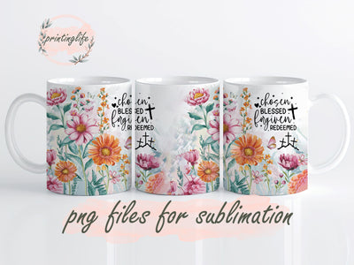 Christian Mug Wrap, Christian Mug Wrap Design, Instant Digital Design Download Mug Wrap Design, Mug Design PNG Sublimation PrintingLife 
