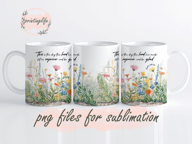 Christian Mug Wrap, Christian Mug Wrap Design, Instant Digital Design Download Mug Wrap Design, Mug Design PNG Sublimation PrintingLife 