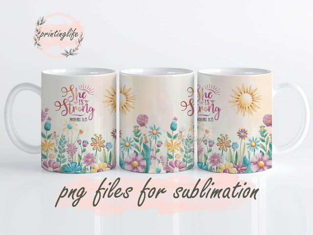 Christian Mug Wrap, Christian Mug Wrap Design, Instant Digital Design Download Mug Wrap Design, Mug Design PNG Sublimation PrintingLife 