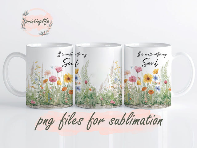 Christian Mug Wrap, Christian Mug Wrap Design, Instant Digital Design Download Mug Wrap Design, Mug Design PNG Sublimation PrintingLife 