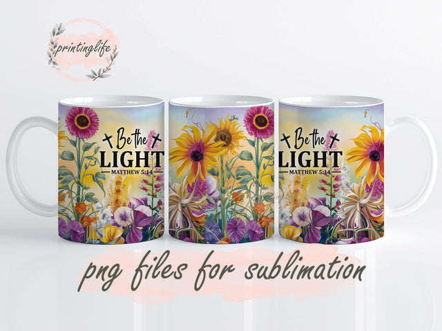 Christian Mug Wrap Design, Instant Digital Design Download Mug Wrap Design, Mug Design PNG Sublimation PrintingLife 