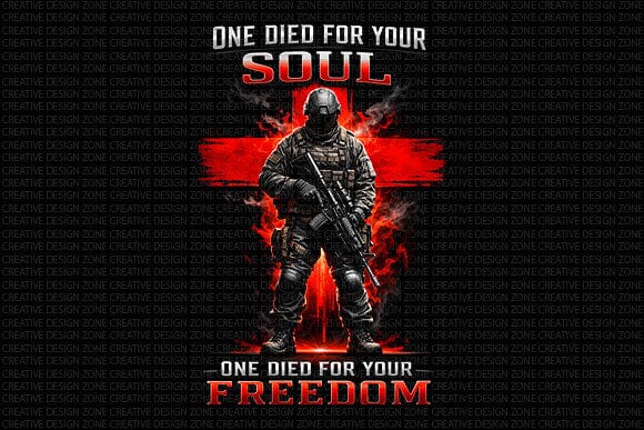 Christian Patriotic PNG Faith And Freedom Soldier Design SVG BillahCrafts 