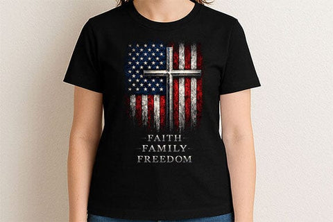 Christian Patriotic PNG | Faith Family Freedom Cross PNG SVG BillahCrafts 