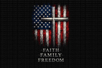 Christian Patriotic PNG | Faith Family Freedom Cross PNG SVG BillahCrafts 