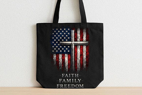 Christian Patriotic PNG | Faith Family Freedom Cross PNG SVG BillahCrafts 
