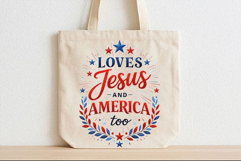 Christian Patriotic PNG Jesus Loves America Sublimation Design SVG BillahCrafts 