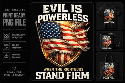 Christian Patriotic PNG Stand Firm Faith Design Digital Download SVG BillahCrafts 