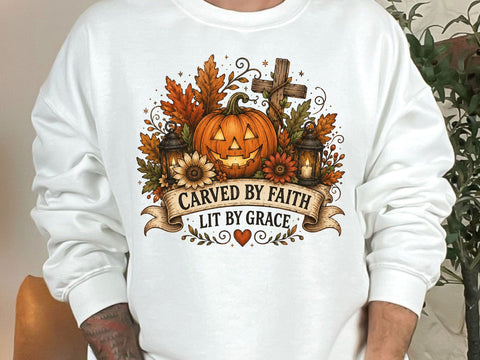Christian Pumpkin Carved By Faith PNG SVG artprintfile 