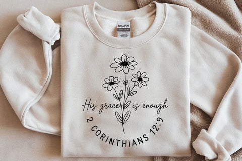 Christian Quote SVG PNG, Corinthians, His Grace is enough Gods Love Svg SVG DesignDestine 