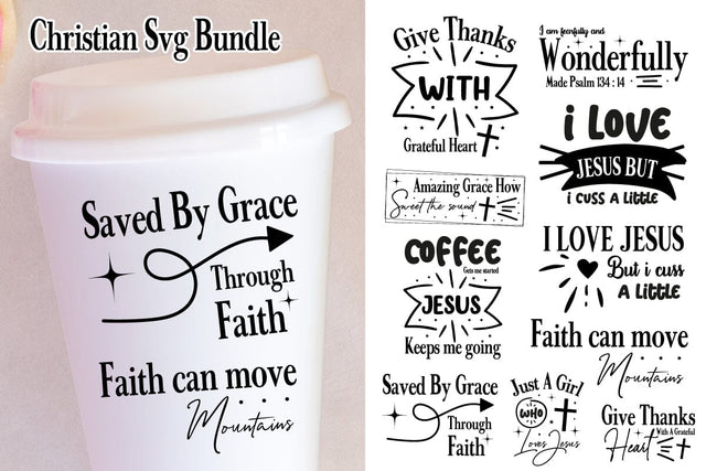 Christian Quotes Svg Bundle,Best Seller,SVGs,Quotes and Sayings,Food & Drink,On Sale, Print & Cut SVG designmaster24 