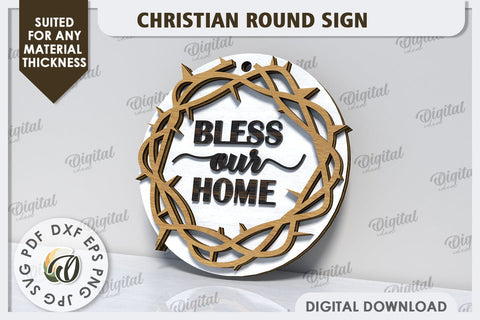 Christian Round Signs Laser Cut Bundle. Easter Round Signs SVG SVG Evgenyia Guschina 