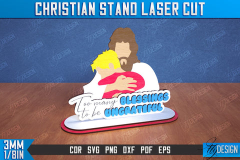 Christian Stand Bundle | Christian Design | Tabletop Stand | A gift for the Believer | CNC Files SVG Fly Design 