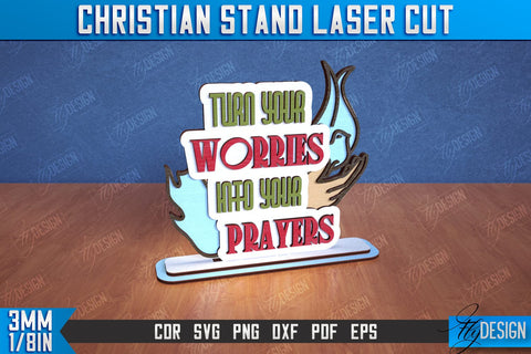 Christian Stand Bundle | Christian Design | Tabletop Stand | A gift for the Believer | CNC Files SVG Fly Design 
