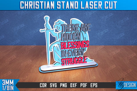 Christian Stand Bundle | Christian Design | Tabletop Stand | A gift for the Believer | CNC Files SVG Fly Design 