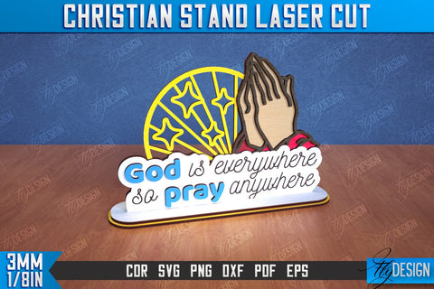 Christian Stand Bundle | Christian Design | Tabletop Stand | A gift for the Believer | CNC Files SVG Fly Design 