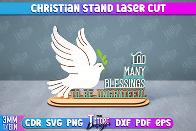 Christian Stand | Tabletop Stand | A gift for the Believer | Christian Sign | CNC File SVG The T Store Design 