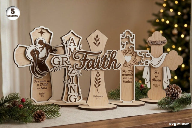 Christian Standing Cross SVG Bundle SVG SvgOcean 