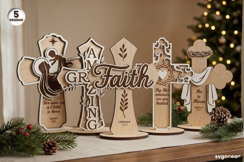 Christian Standing Cross SVG Bundle SVG SvgOcean 