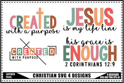 Christian Svg 4 Designs, Religious Svg, God Svg SVG shah alam 