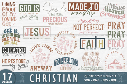 Christian SVG Bundle, Christian Quotes, Christian T-shirt, Christian PNG, Christian Quotes Design SVG FiveStarCrafting 