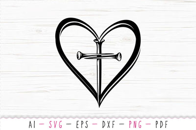 Christian SVG, Heart Cross SVG, Faith SVG SVG SVG Studio 