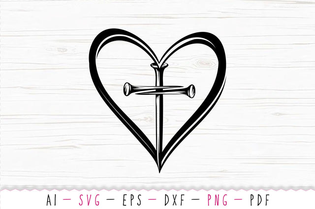 Christian SVG, Heart Cross SVG, Faith SVG SVG SVG Studio 