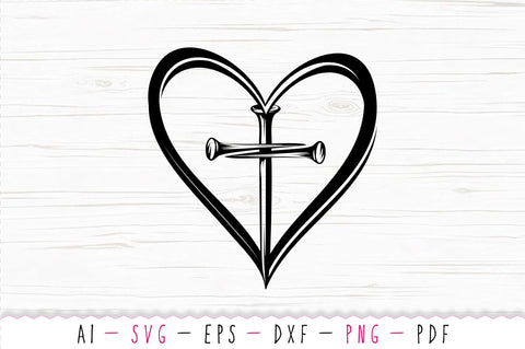 Christian SVG, Heart Cross SVG, Faith SVG SVG SVG Studio 