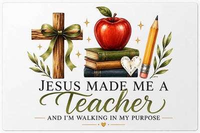 Christian Teacher PNG | Jesus Made Me a Teacher | Sublimation Design SVG BillahCrafts 